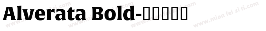 Alverata Bold字体转换